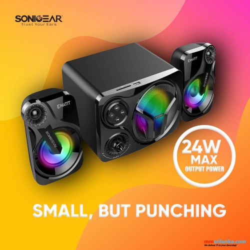 SONICGEAR TITAN 3 BTMI USB BLUETOOTH PORTABLE MUSIC SYNCHRONIZED LIGHT DISPLAY SPEAKER (1Y)